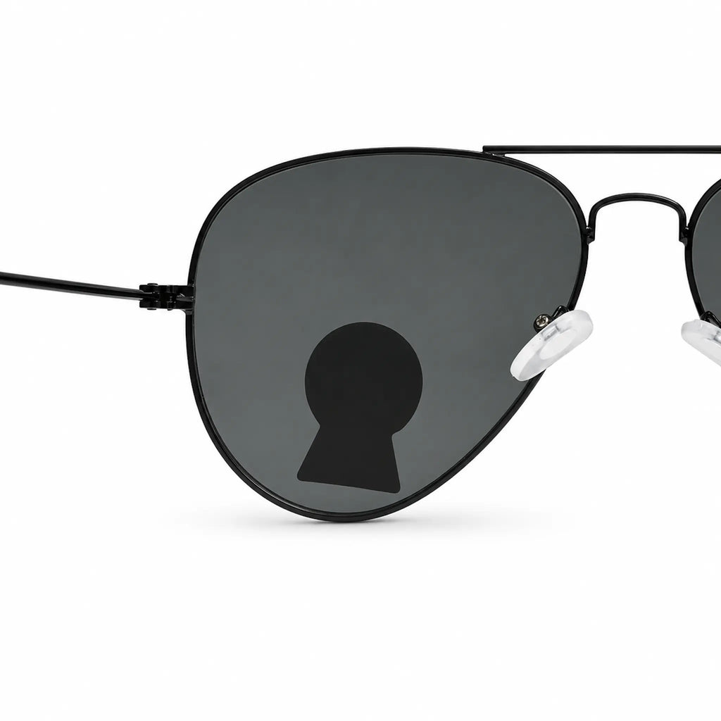 Black Aviator Sunglasses for Men and Women