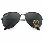 Black Aviator Sunglasses for Men and Women