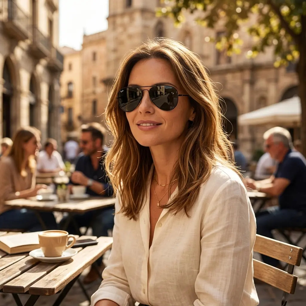 Black Aviator Sunglasses for Men and Women