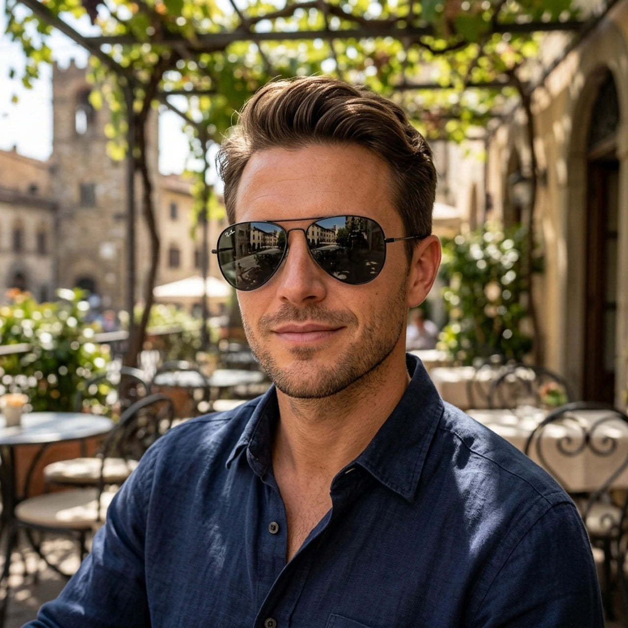 Black Aviator Sunglasses for Men and Women