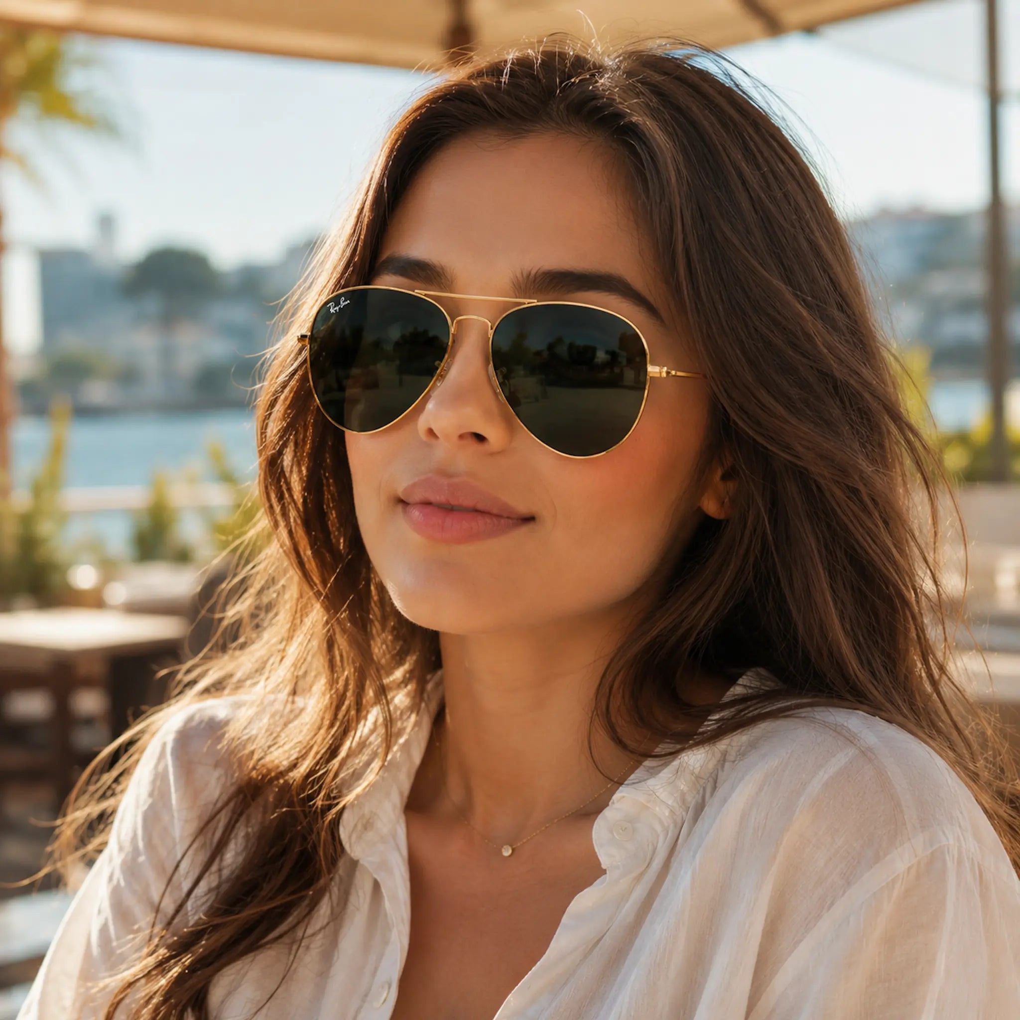 Green Aviator Sunglasses for Men and Women