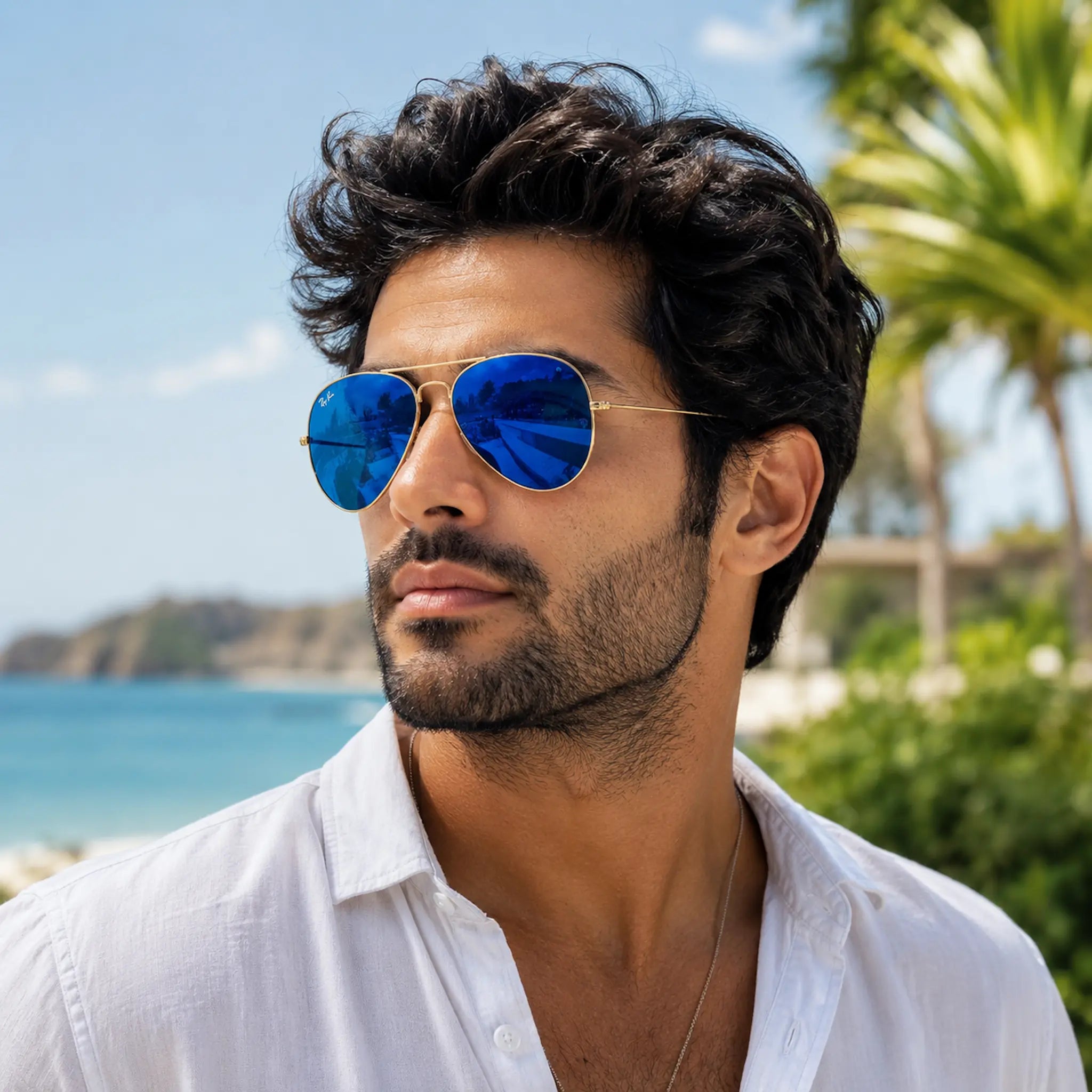 Blue Aviator Sunglasses for Men and Women