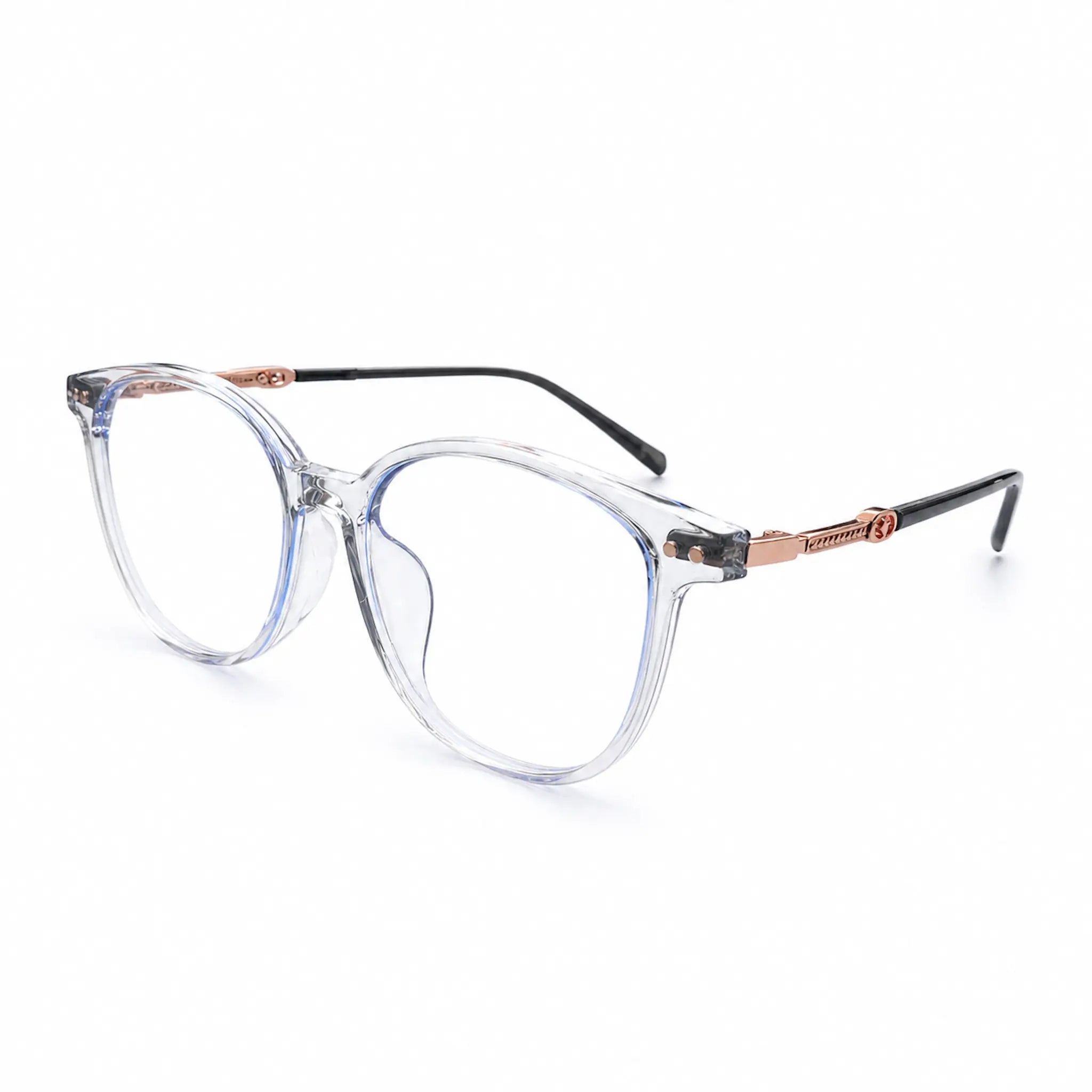 Grey Transparent Cat Eye Eyeglasses for Women