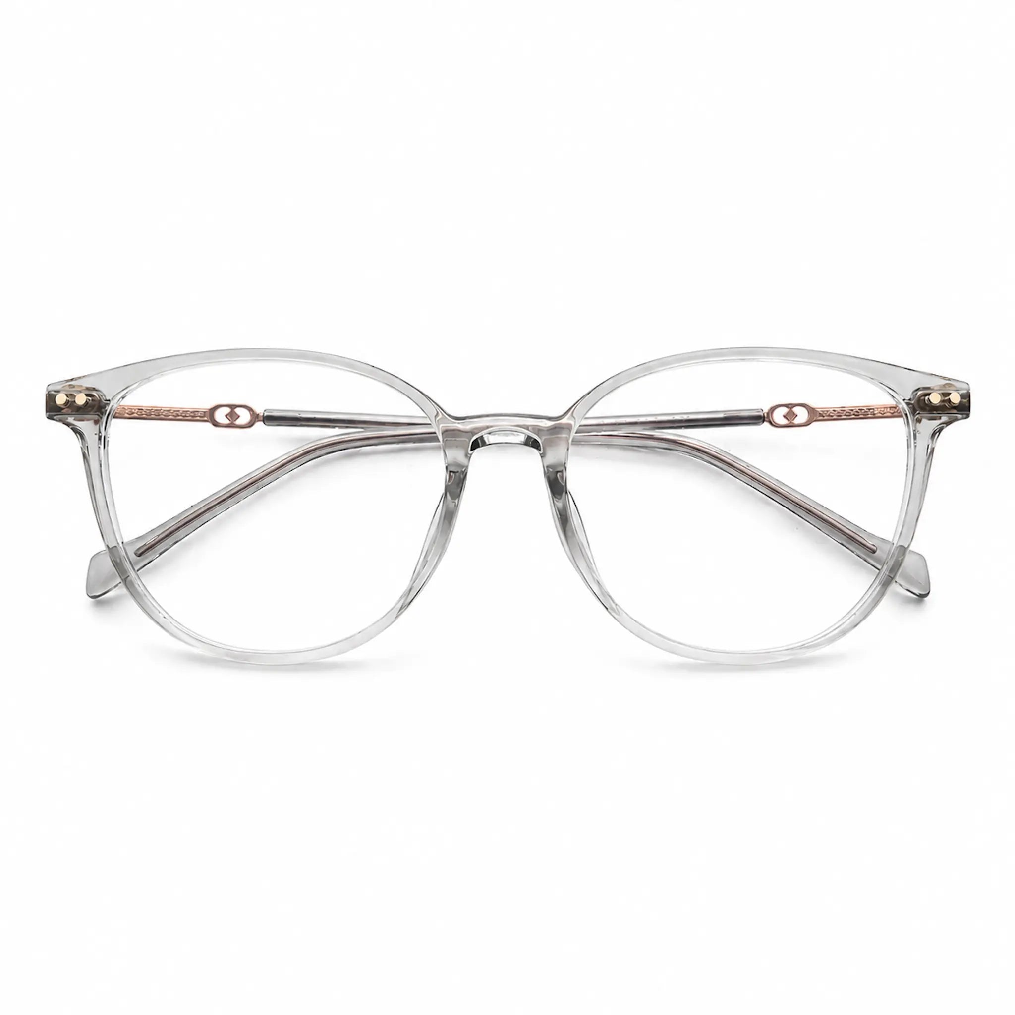Grey Transparent Cat Eye Eyeglasses for Women