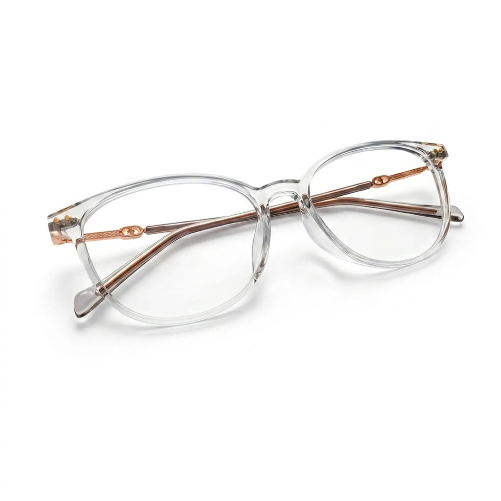 Grey Transparent Cat Eye Eyeglasses for Women