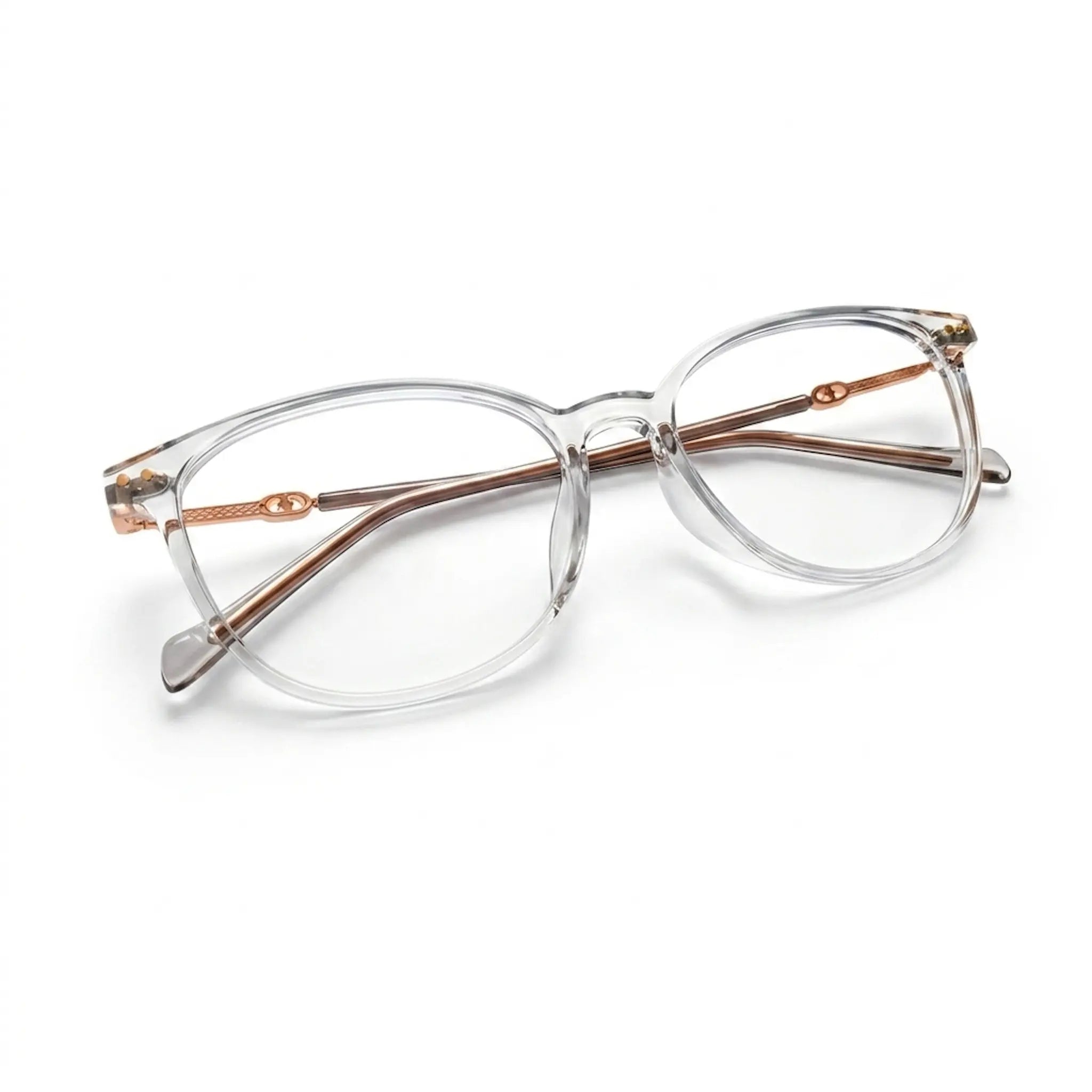 Grey Transparent Cat Eye Eyeglasses for Women